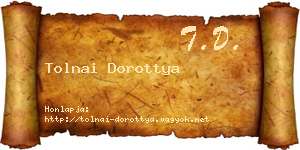 Tolnai Dorottya névjegykártya